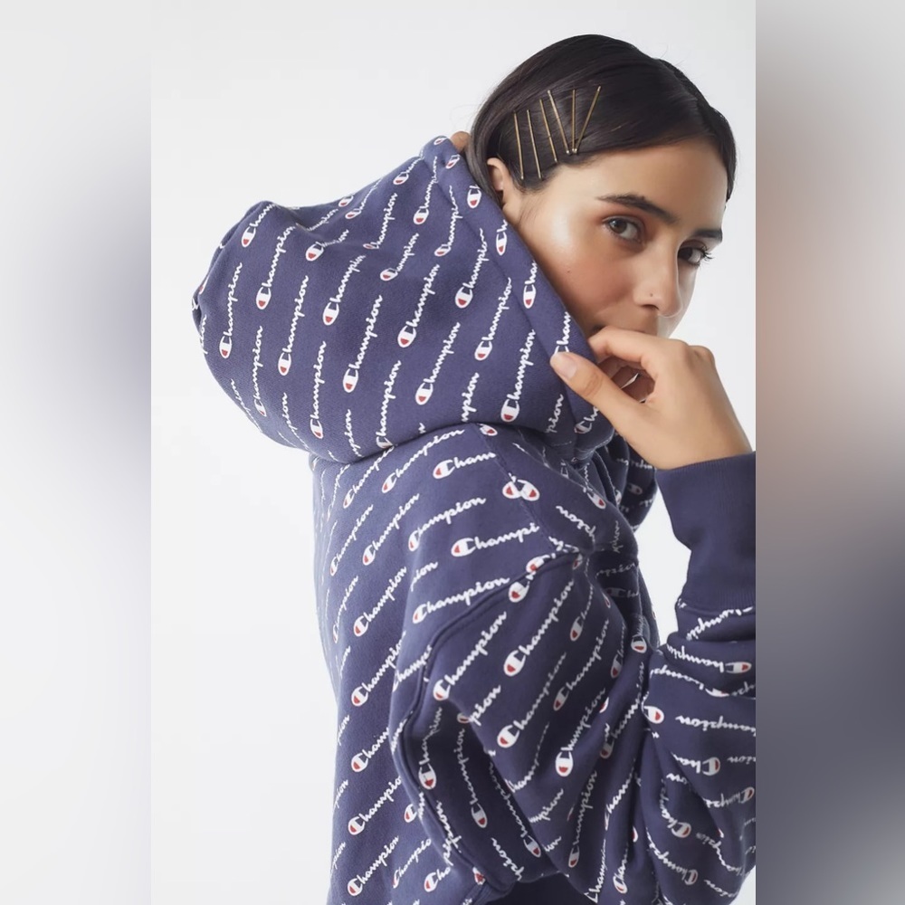 Champion Reverse Weave All Over Print Hoodie Swea… - image 2